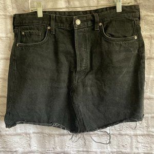 H&M Black Denim Skirt Size 12